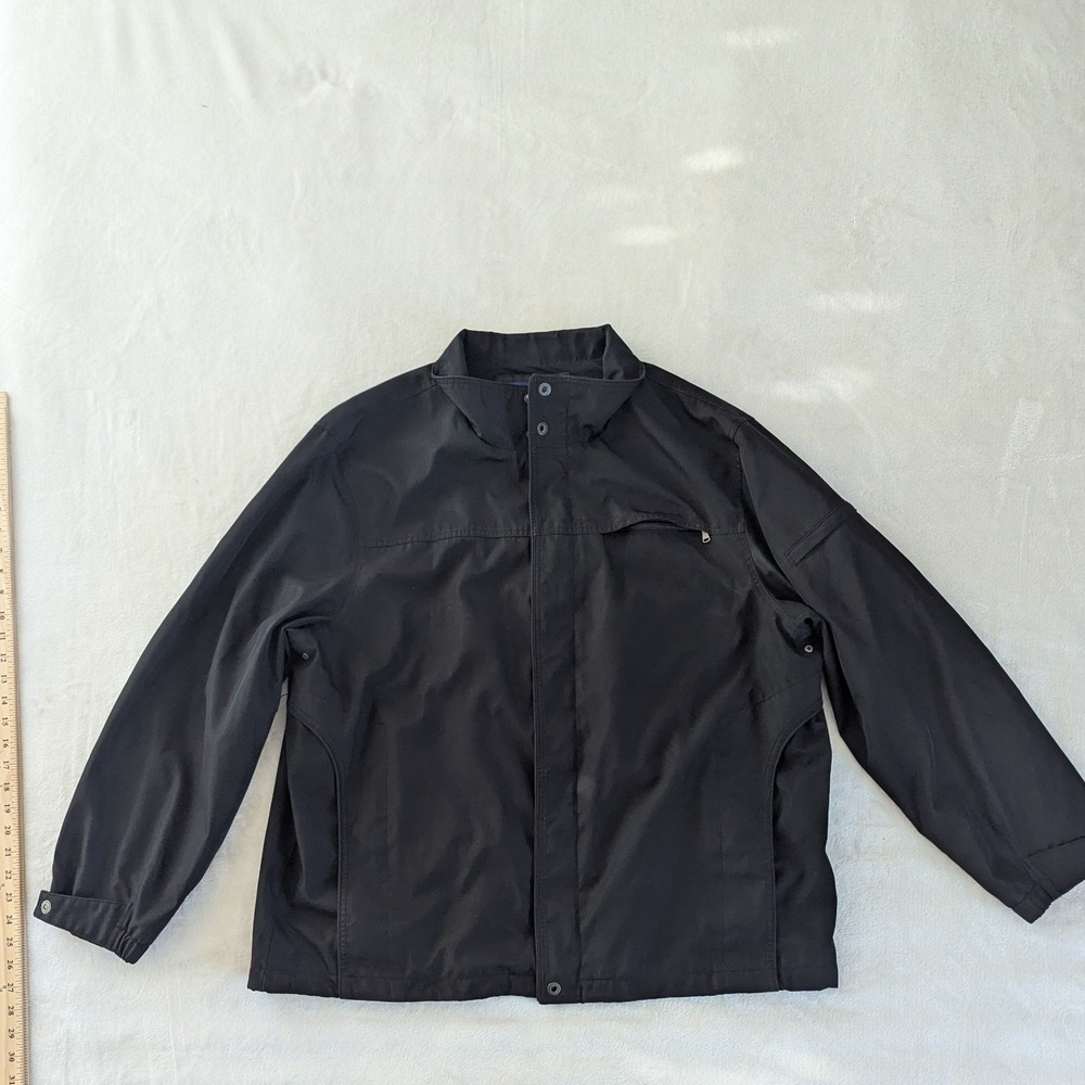 Calvin Klein Jacket Black Water Resistant Full Zip Utility Mens XL Techwear
